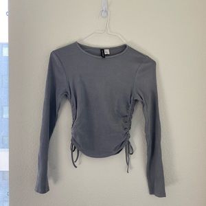 Grey Adjustable Longs Sleeve Top